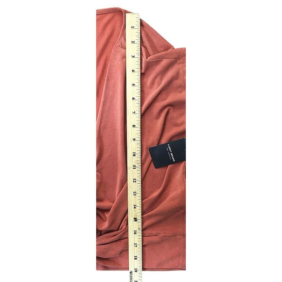 NWT Lucky Brand Sandwash Twist-Front V-Neck Tandori Spice Top Small - Picture 2 of 6